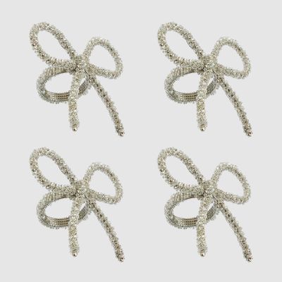 Tiffany Bow Napkin Ring Silver - Set of 4