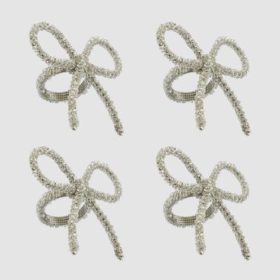 Tiffany Bow Napkin Ring Silver - Set of 4