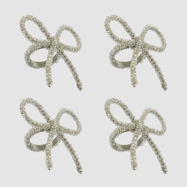 Tiffany Bow Napkin Ring Silver - Set of 4