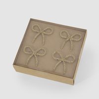 Tiffany Bow Napkin Ring Gold - Set of 4
