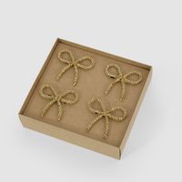 Tiffany Bow Napkin Ring Gold - Set of 4