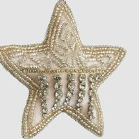 Celine Velvet Star Tree Decoration Light Pink