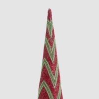 Redou Zig Zag Cone Tree Large Red & Green
