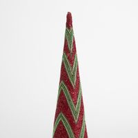 Redou Zig Zag Cone Tree Large Red & Green