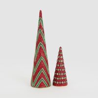 Redou Zig Zag Cone Tree Large Red & Green