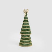 Tiffany Bow Stripe Cone Tree Small Green