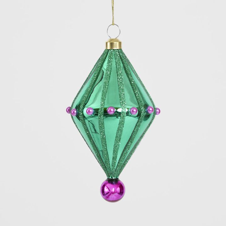 Carnivale Diamond Tree Decoration Emerald