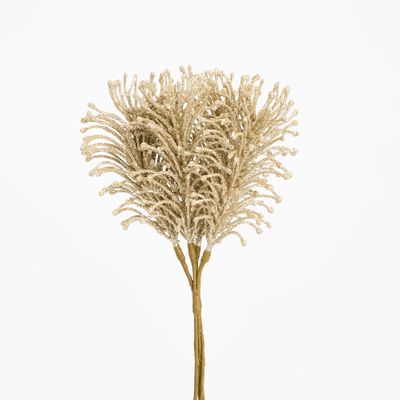 Glitter Fern Bunch Champagne