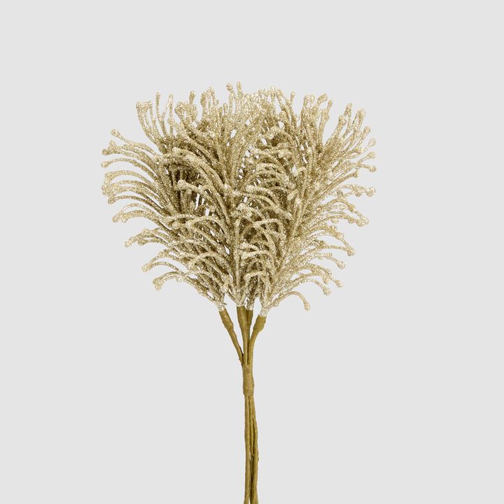 Glitter Fern Bunch Champagne