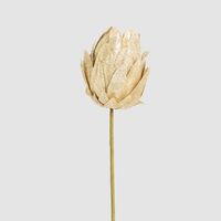 Glitter Protea Flower Stem Gold