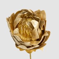 Glitter Protea Flower Stem Gold