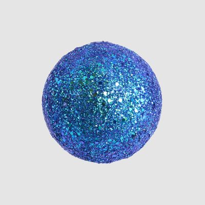 Glinting Bauble Decoration Blue