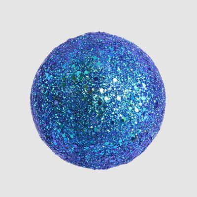 Glinting Bauble Decoration Blue