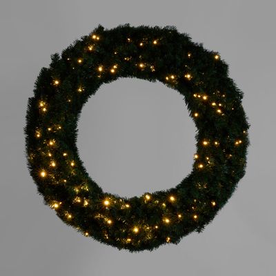 Green Wreath with 190 LED 120cm