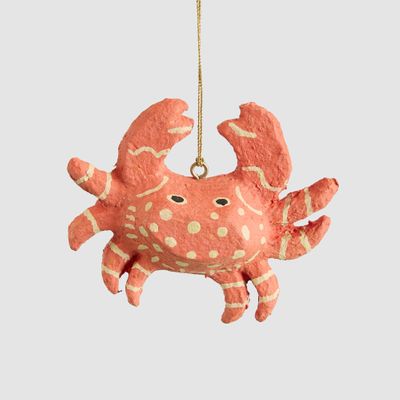 Mache Crab Hanging Decoration