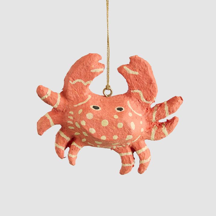 Mache Crab Hanging Decoration