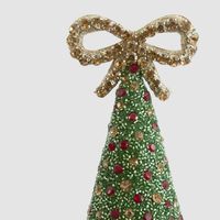 Tiffany Bow Gem Cone Tree Small Green
