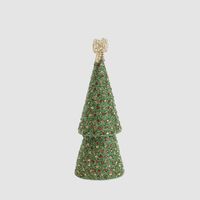 Tiffany Bow Gem Cone Tree Small Green