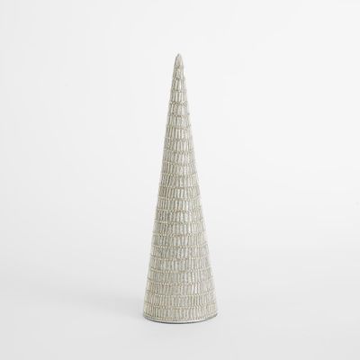 Bugle Bead Cone Tree Silver