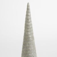 Bugle Bead Cone Tree Silver