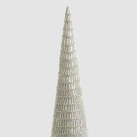 Bugle Bead Cone Tree Silver