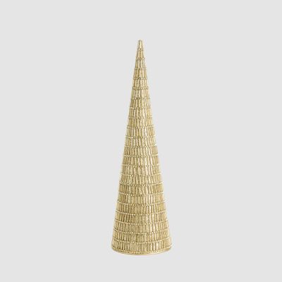 Bugle Bead Cone Tree Gold