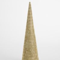 Bugle Bead Cone Tree Gold