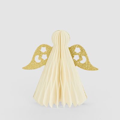Paper Hanging Angel With Gold Wings