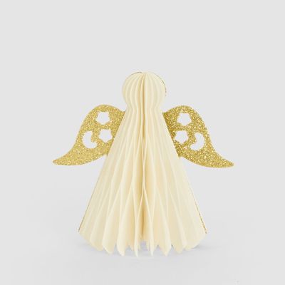 Paper Hanging Angel With Gold Wings