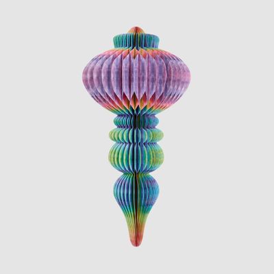 Paper Crest Finial Decoration Multi Colour