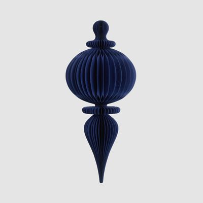 Paper Bulb Finial Decoration Blue