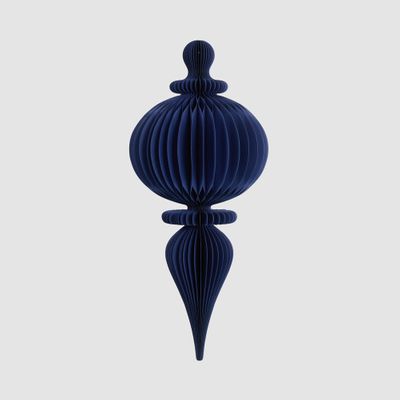 Paper Bulb Finial Decoration Blue