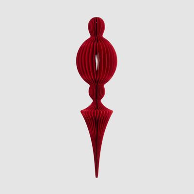 Paper Jousting Finial Decoration Red