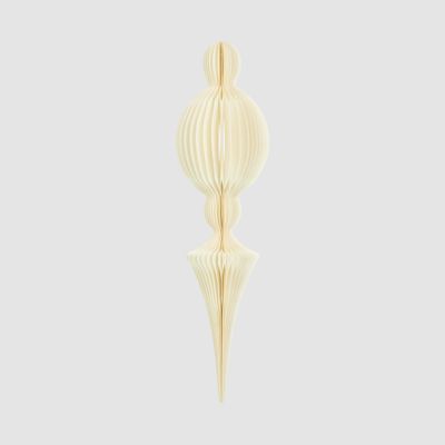 Paper Jousting Finial Decoration White
