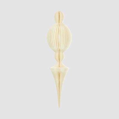 Paper Jousting Finial Decoration White