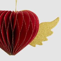 Paper Heart Decoration Red