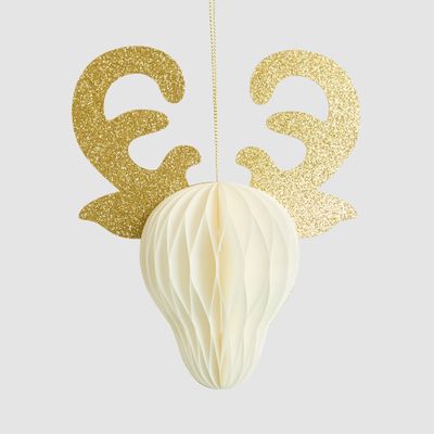 Paper Reindeer Decoration White
