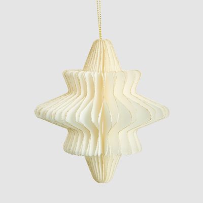 Paper Star Decoration Small White