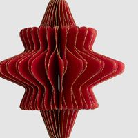 Paper Star Decoration Small Red