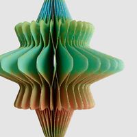 Paper Star Decoration Large Multi Colour