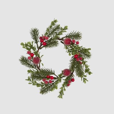 Berry and Leaf Candle Ring