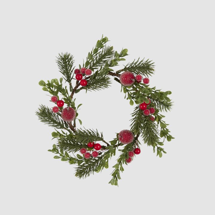 Berry and Leaf Candle Ring