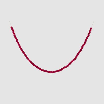 Felt Pompom Garland Red & Fuchsia