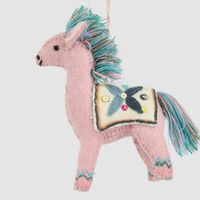 Marrakech Saddled Horse Decoration Pink