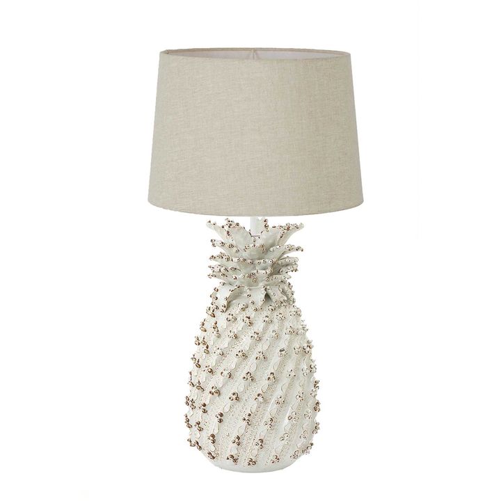 Pineapple Ceramic Table Lamp Base White