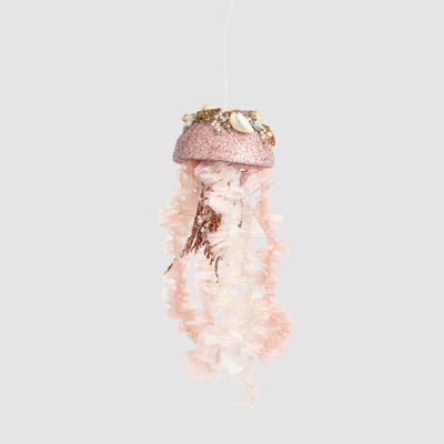 Fancy Jelly Fish Hanging Decoration Orange