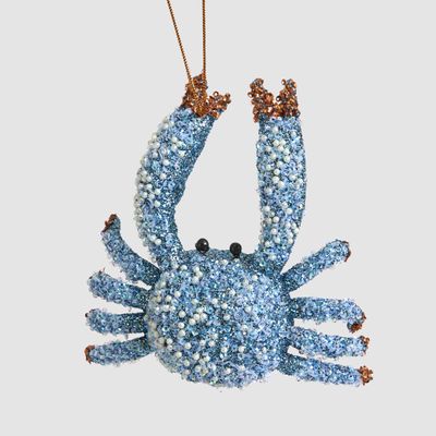 Zazza Crab Decoration Blue