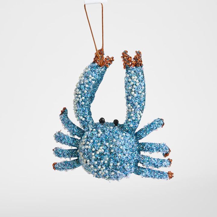 Zazza Crab Decoration Blue