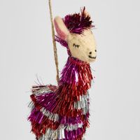 Shaggy llama Hanging Tree Decoration
