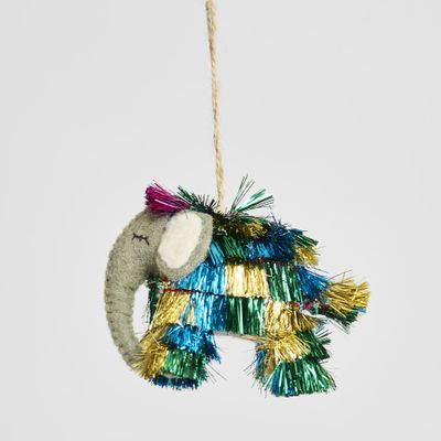 Shaggy Elephant Hanging Tree Decoration